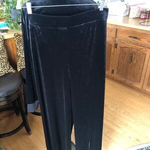 SPANX Black Velvet Wide Leg Pants and Jacket set